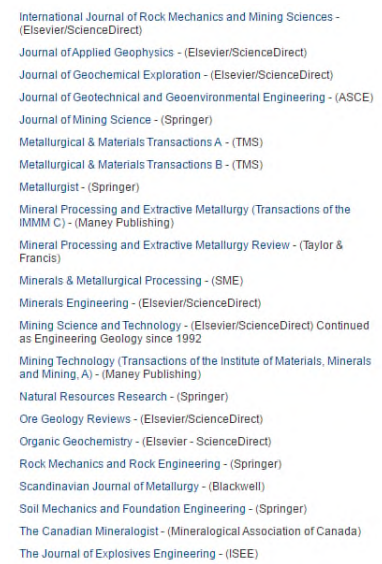 Mining Journals 2